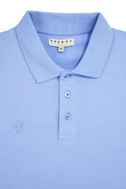 Polo azzurra maniche corte colletto bottoni Pittarello tierra PT-M-T-9080