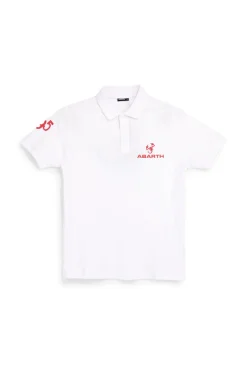 Polo bianca in cotone Abarth AH24SS152