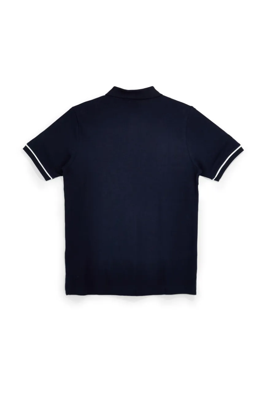 Polo blu e beige 100% cotone U.s. grand polo US61503M