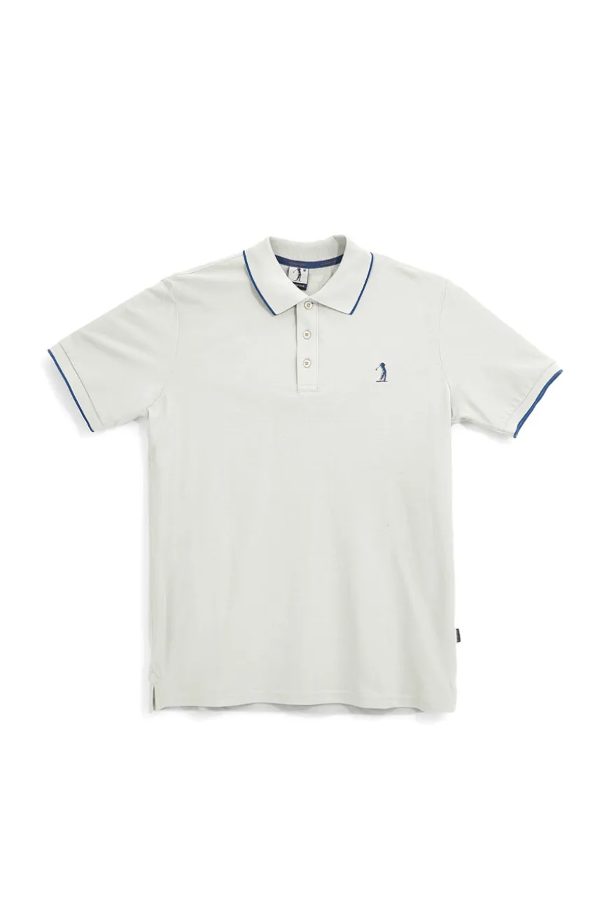 Polo Grigia con profili a contrasto e logo ricamato Us golf PO2002