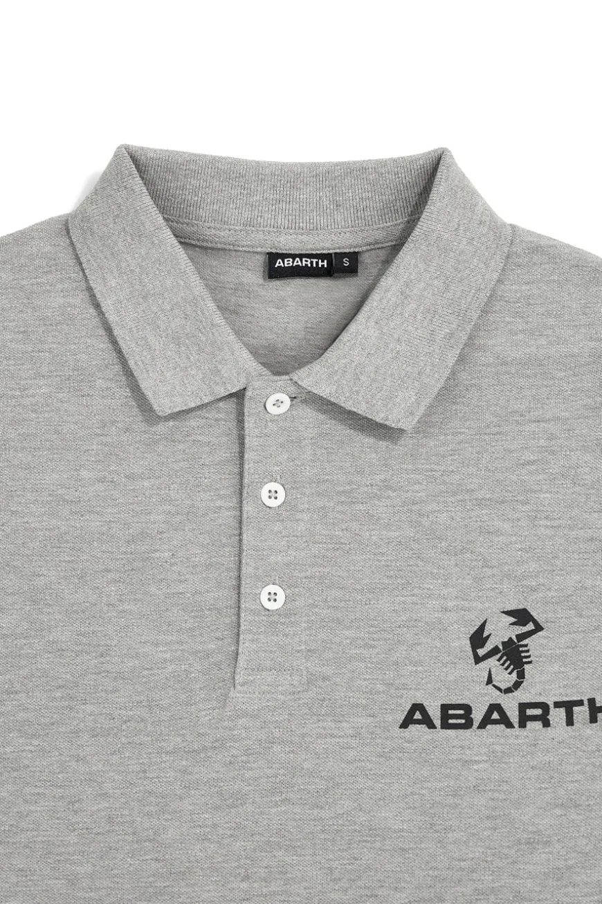 Polo grigio melange in cotone Abarth AH24SS152