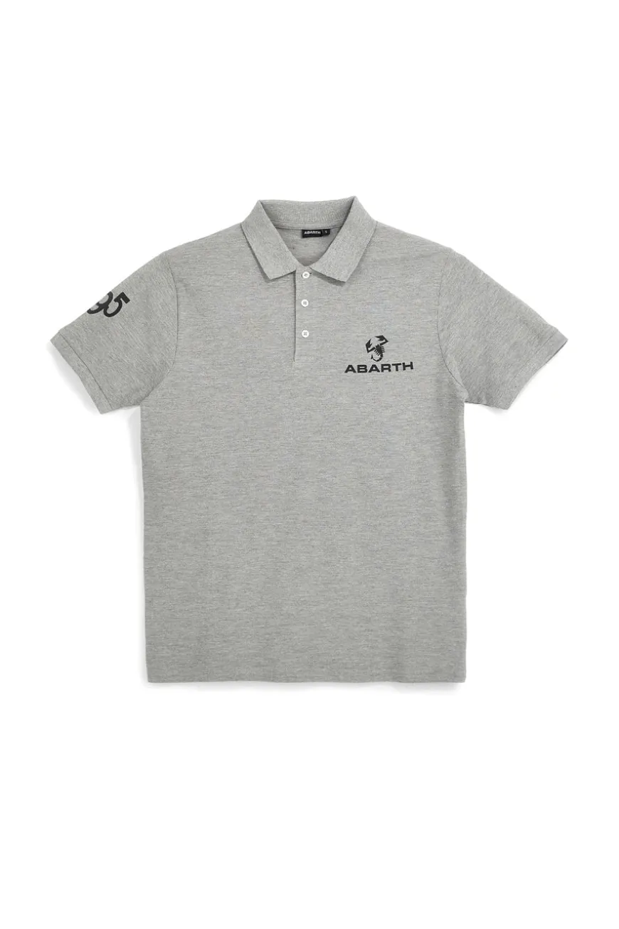 Polo grigio melange in cotone Abarth AH24SS152