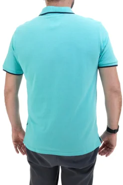 Polo Mezza Manica Turchese 100% Cotone U.S. GOLF CLUB PO2002