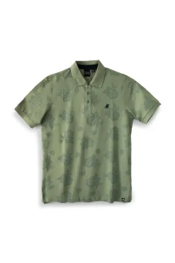 Polo verde floreale 100% cotone U.s.grand polo US61514