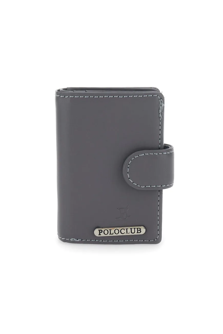 Porta Carte Grigio Con Schermatura Anti-Smagnetizzazione Card 20 Polo Club