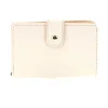 Portafoglio Compatto Bianco Panna con Logo Dorato Enrico coveri EC26S-502-008