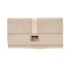 Portafoglio Lungo Rosa Cipria con Monogram e Chiusura Dorata Lancetti LL26S-506-68