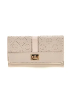 Portafoglio Lungo Rosa Cipria con Monogram e Chiusura Dorata Lancetti LL26S-506-68