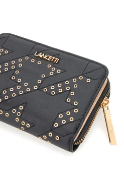 Portafoglio Nero Con Dettagli Oro Lancetti Norvil 508-84