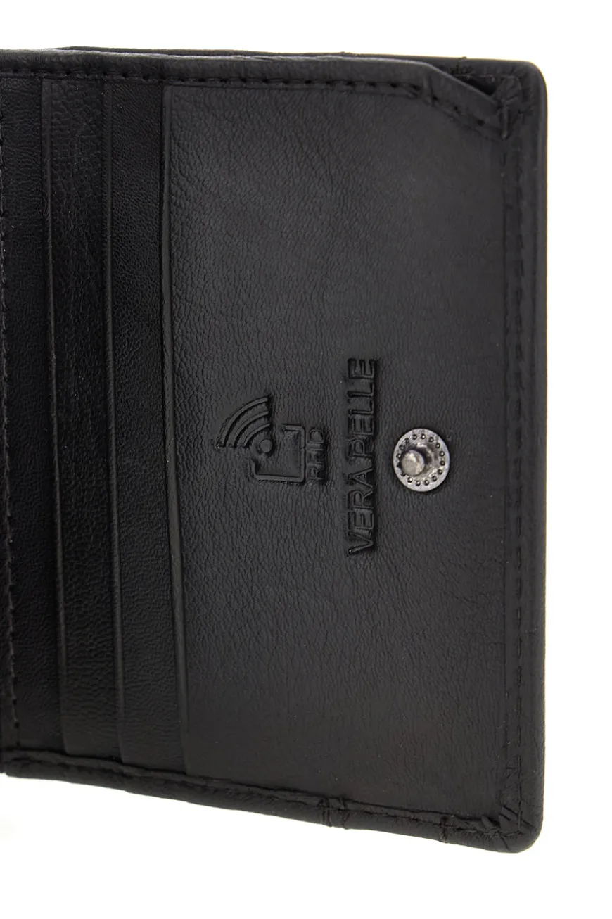 Portafoglio Nero in Pelle con Protezione RFID Enrico coveri EC26S-762-45