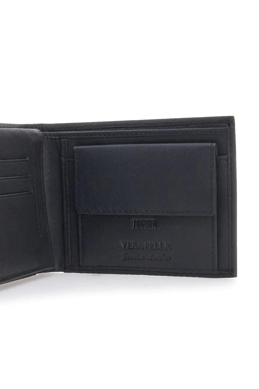Portafoglio Nero in Vera Pelle JAGUAR PF873-1