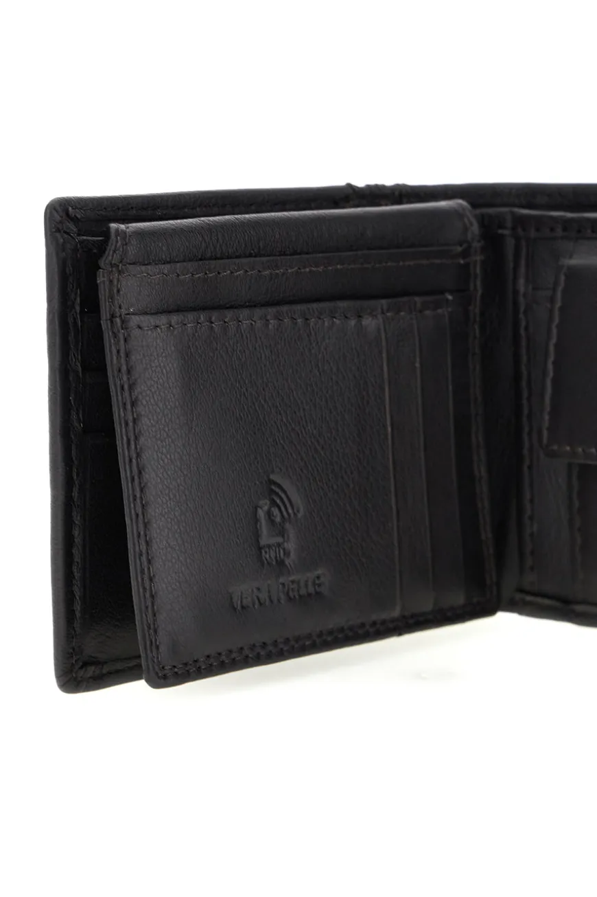 Portafoglio Nero in Vera Pelle con Protezione RFID Biagiotti uomo LB26S-772-44