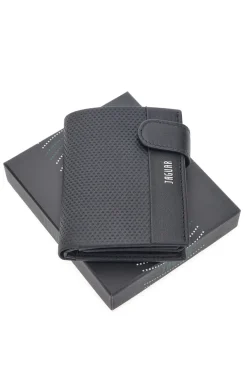 Portafoglio Rettangolare Nero Compatto con Multiscomparto JAGUAR PF873-86
