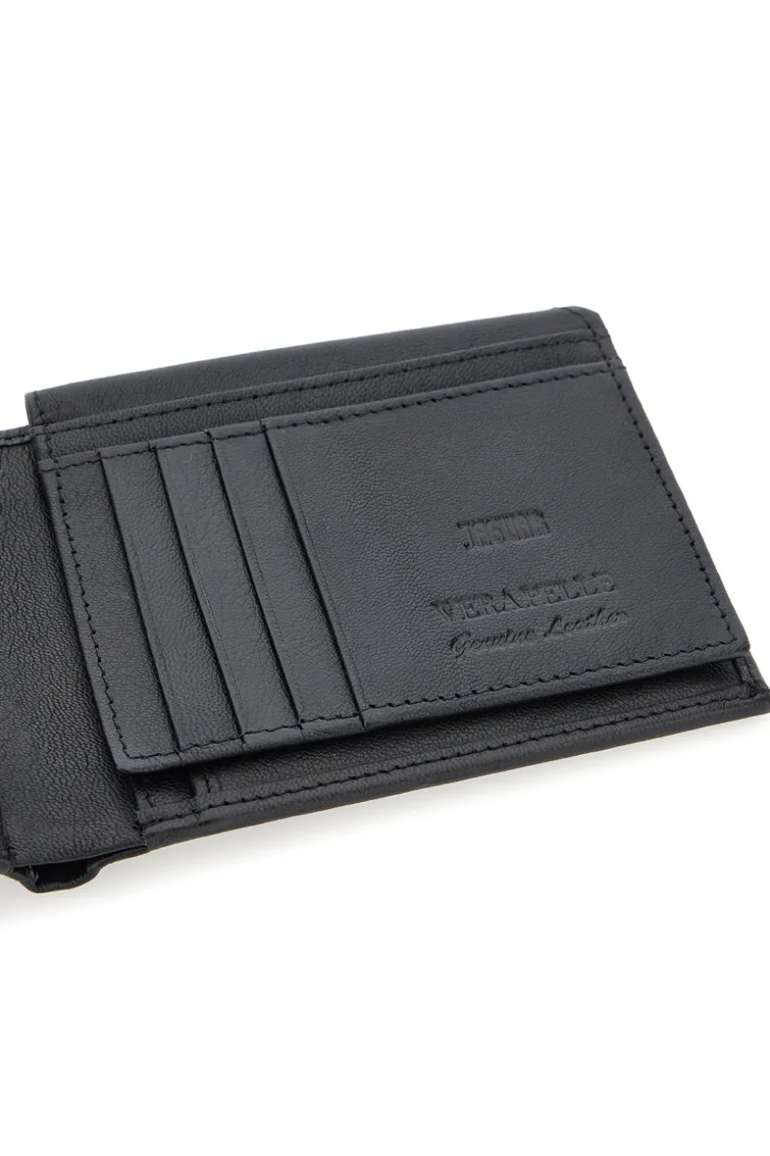 Portafoglio Slim Nero In vera pelle Jaguar PF825-100