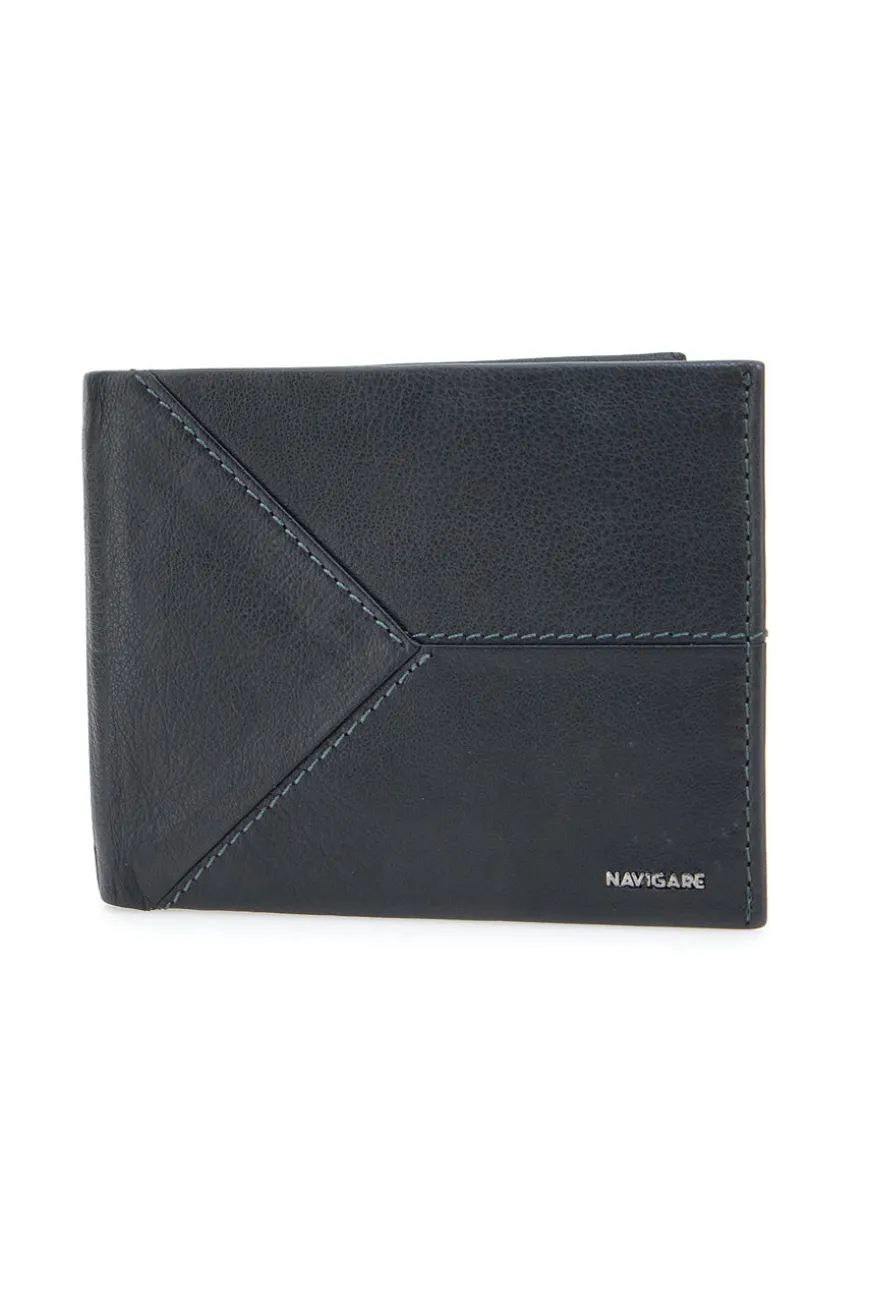 Portafoglio Slim Nero In vera pelle Navigare PF-841