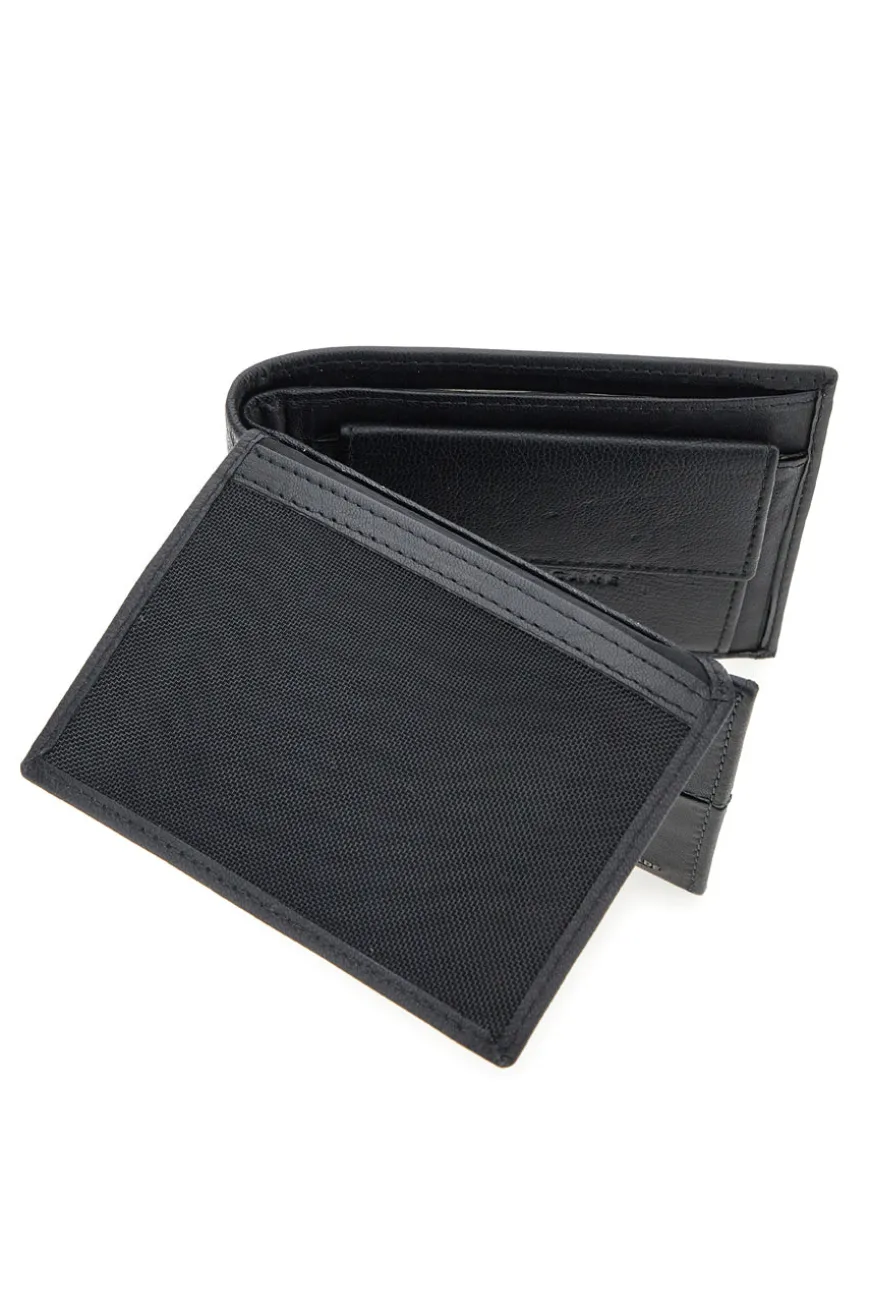 Portafoglio Slim Nero In vera pelle Navigare PF-841