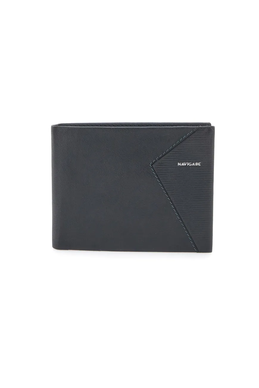 Portafoglio Slim Nero In vera pelle Navigare PF828