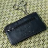 Portamonete nero in vera pelle con doppia zip Navigare PF881-16