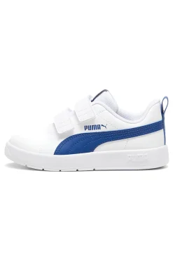 Puma Courtflex V3 V PS Sneaker in Weiß und Blau