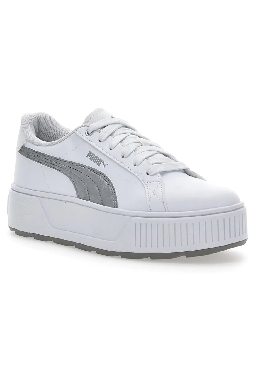 Puma Karmen Space Metallics Weiße Flatform-Sneaker