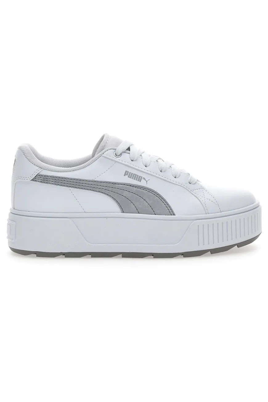 Puma Karmen Space Metallics Weiße Flatform-Sneaker
