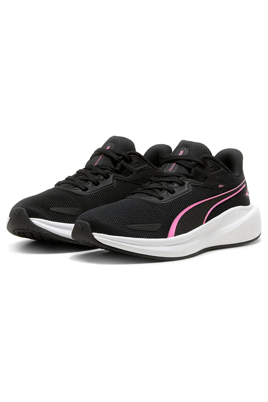 Puma – Skyrocket Lite – Schwarze Laufschuhe mit rosa Details