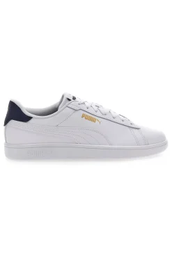 Puma Smash 3.0 L Weiße Turnschuhe mit Schnürsenkeln