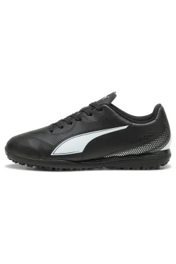 Puma Vitoria II TT Jr Schwarze Synthetik-Fußballschuhe