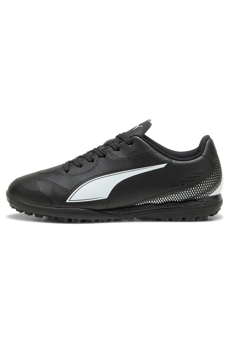 Puma Vitoria II TT Jr Schwarze Synthetik-Fußballschuhe