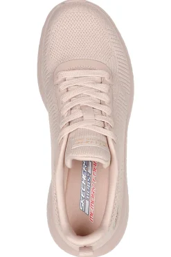 Rosa Sneakers aus atmungsaktivem Mesh mit Memory Foam Skechers BOBS Squad Chaos Face Off