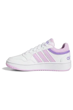 Rosa Turnschuhe mit weißen Details Adidas Hoops 3 K
