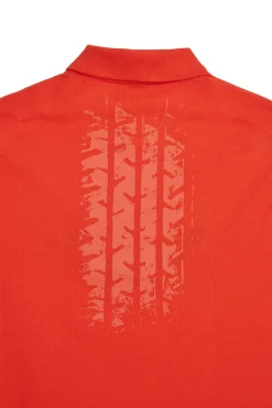 Rotes Kurzarm-Poloshirt Abarth AH24SS152