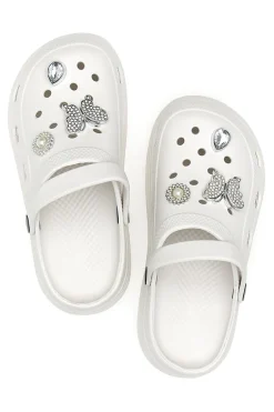 Sabot bianco con charms decorativi 2T2L 2035