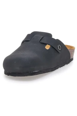 Sabot nero sottopiede in vera pelle Biomodex 32950