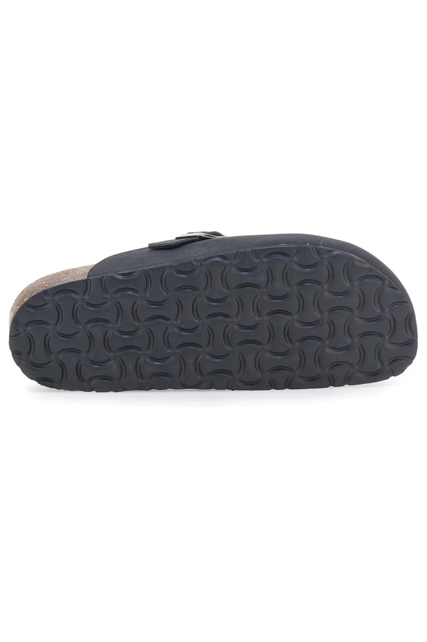 Sabot nero sottopiede in vera pelle Biomodex 32950