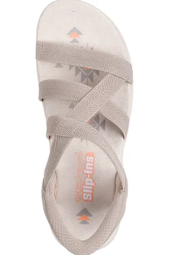 Sandalen Taupe Skechers Hands Free Slip-ins: Reggae Slim - Stretch Flex