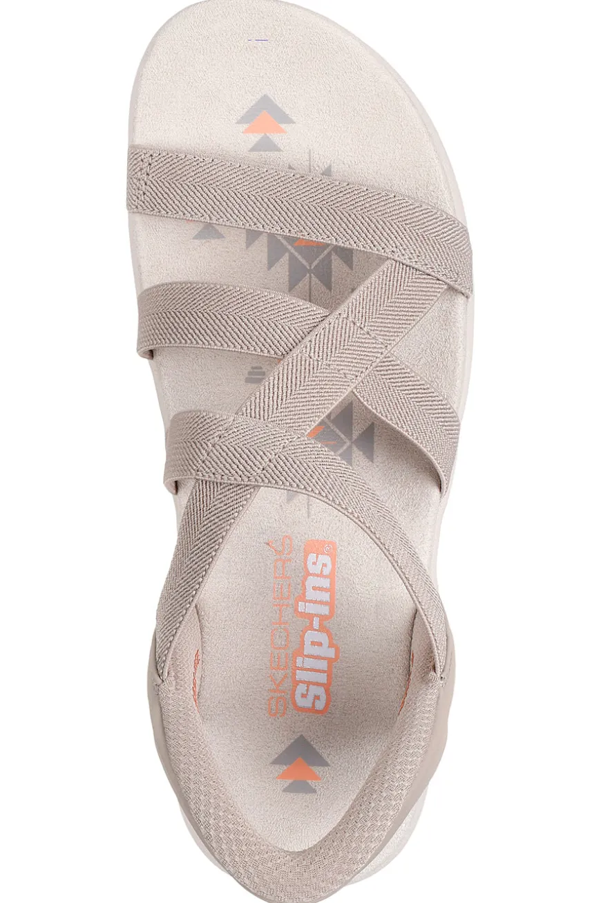 Sandalen Taupe Skechers Hands Free Slip-ins: Reggae Slim - Stretch Flex