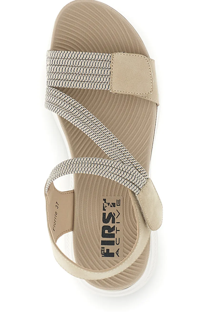 Sandali Albicocca con fasce elastiche First active 2