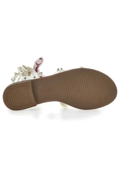 Sandali alla Schiava Bianchi con Borchie Me & Me 1532
