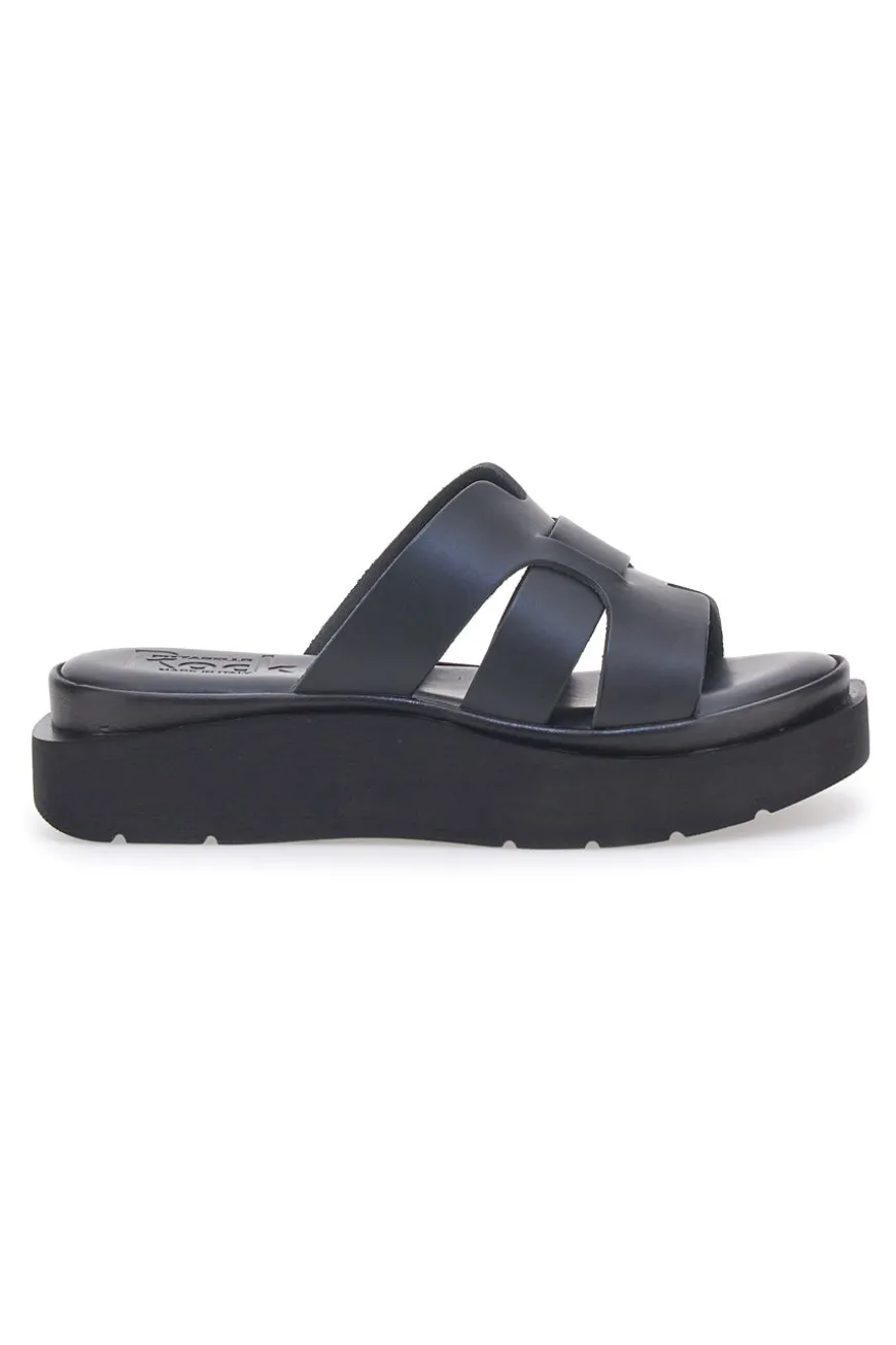 Sandali Aperti Neri in Vera Pelle con Platform PITTARELLO ROCK 5983