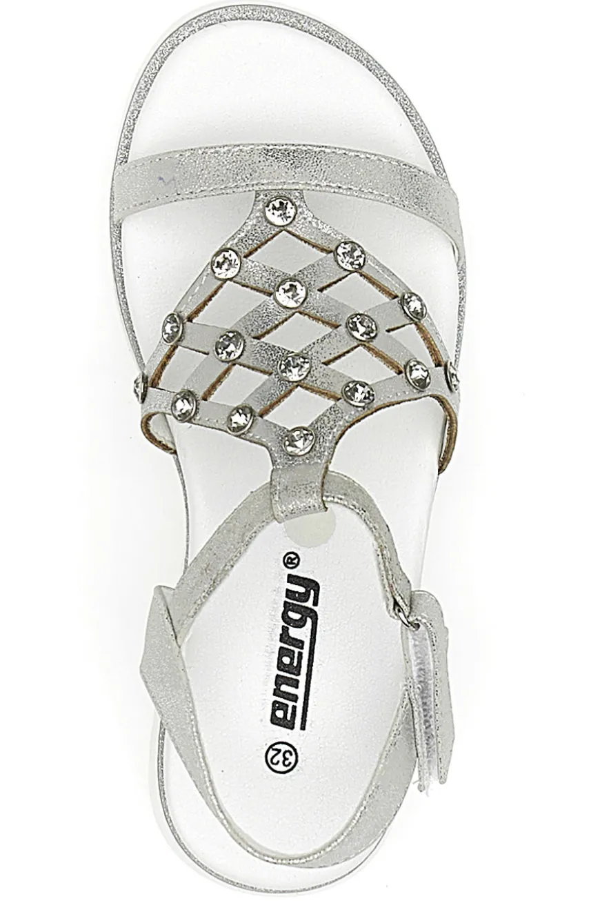 Sandali Argento Con Strass Energy 535
