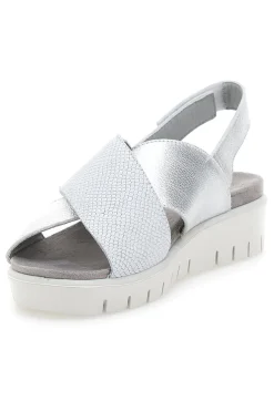 Sandali Argento In Pelle Made in Italy Imac 7582403035501