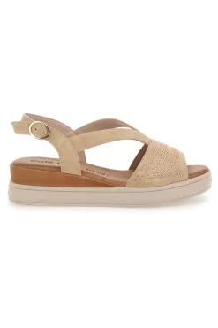 Sandali Beige con Brillantini e Platform CAFE COST 182465148