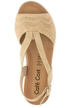 Sandali Beige con Brillantini e Platform CAFE COST 182465148