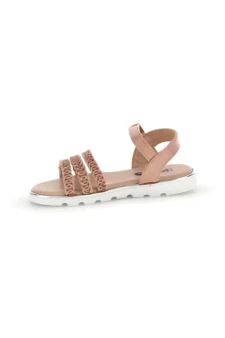 Sandali beige con cinturini intrecciati Pitt kids 392638S