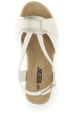 Sandali beige con fasce incrociate e memory soft Energy E490