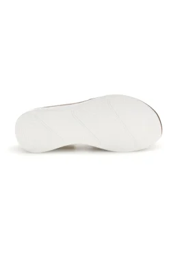 Sandali beige con fascia incrociata e zeppa Energy E443