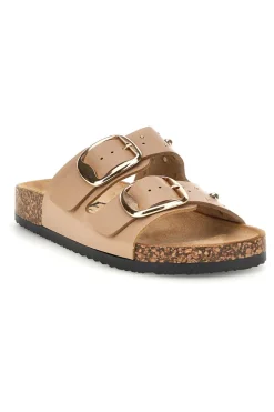 Sandali beige con fibbie e borchie Me & me 15617