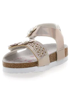Sandali beige con fiori PITT KIDS 14330