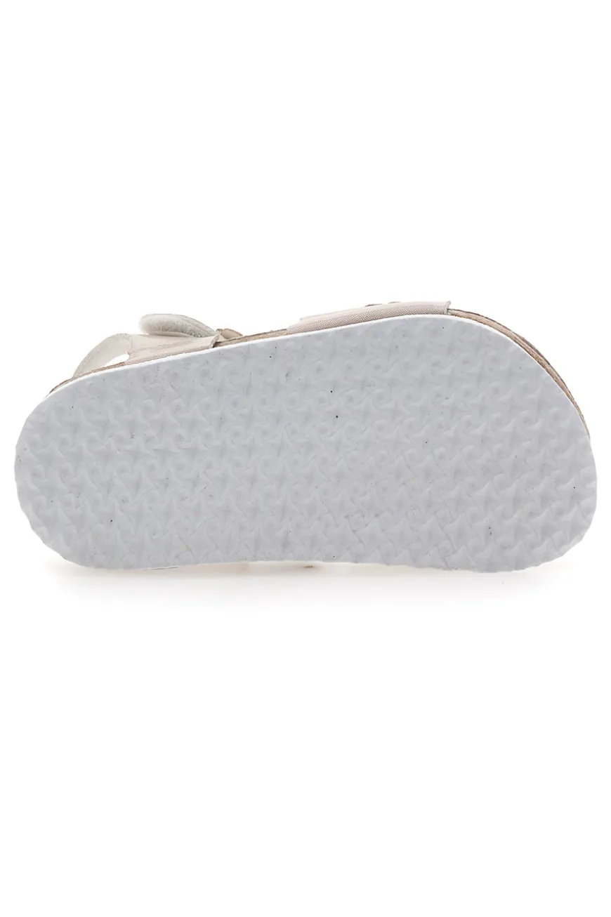 Sandali beige con fiori PITT KIDS 14330